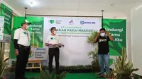 Gerakan Pakai Masker secara virtual diresmikan di pasar Tanah Tinggi, Kota Tangerang, Provinsi Banten pada Sabtu (27/06/20120).