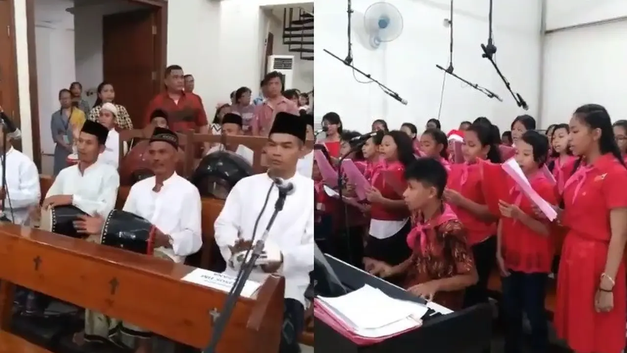 Paduan Suara Gereja Katolik Mater Dei Diiringi Tabuhan Rebana