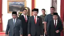 Sementara Budi Arie Setiadi mengungkapkan, Kominfo bukan suatu tempat yang baru bagi dia. Namun, dia tak menampik tantangan yang ada di Kominfo cukup berat. (Biro Pers Sekretariat Presiden/Kris)