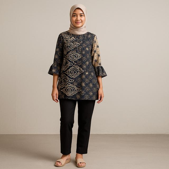 7 Model Baju Batik Lengan Ruffle Kekinian di 2025, Bantu Tampil Feminin ...