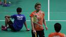 Ganda Indonesia, Greysia Polii / Apriyani Rahayu, saat melawan ganda Thailand, Chayanit Chaladchalam / Phataimas Muenwong pada final SEA Games 2019 di Muntinlupa Sports Complex, Manila, Senin (9/12). Pasangan Indonesia menang 21-3 dan 21-8. (Bola.com/M Iqbal Ichsan)