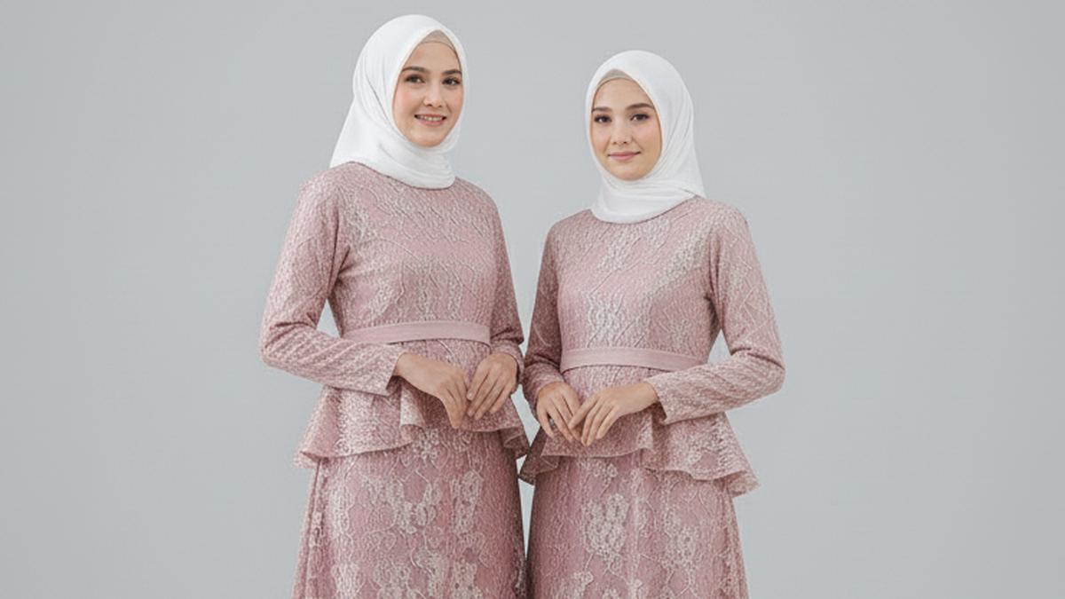 7 Model Gamis Brokat Couple Ibu dan Anak Terbaru 2025, Cocok untuk Kondangan Keluarga