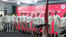 Acara Pelepasan Timnas Bola Voli Putra ke Asian Games 2026 di Padepokan Voli Sentul, Bogor.