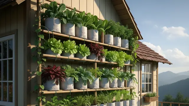Kebun Sayur Polybag Tumpang Sari (Foto: Gemini AI)
