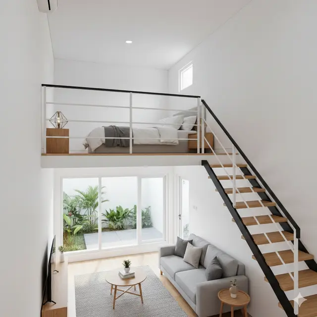 Desain Mezzanine Rumah Type 45 (Foto: Gemini AI)