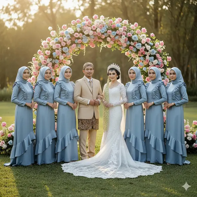 7 Model Baju Bridesmaid Satin Polos Hijab, Tampil Anggun dan Seragam tanpa Terlihat Membosankan