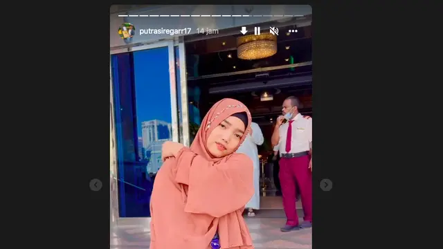 Fuji dan Thariq Halilintar juga Membadalkan Umrah Mendiang Bibi Andriansyah-Vanessa Angel. (instagram.com/putrasiregarr17)