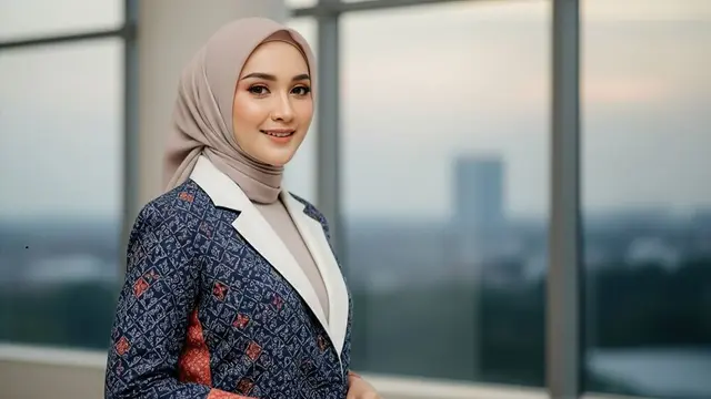 Model Blazer Batik Wanita untuk Gamis