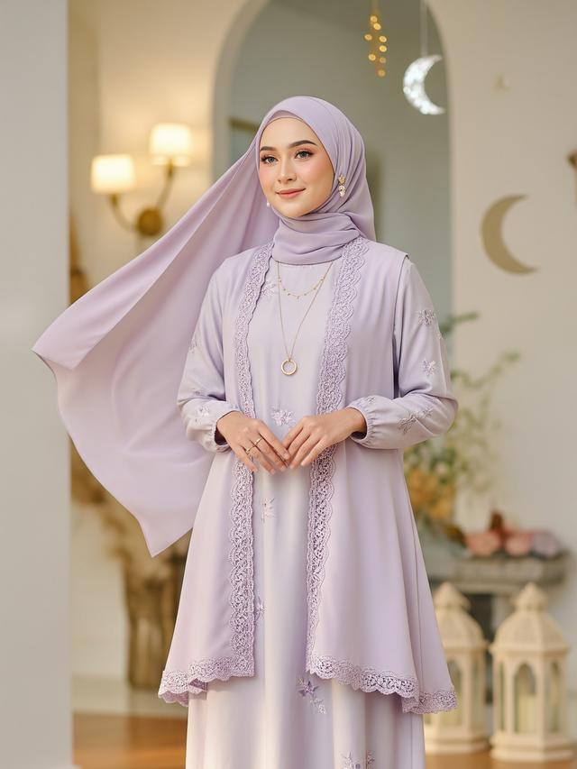 9 Model Gamis Rompi Lepas Tren Lebaran 2026, Tampil Modis di Hari Raya