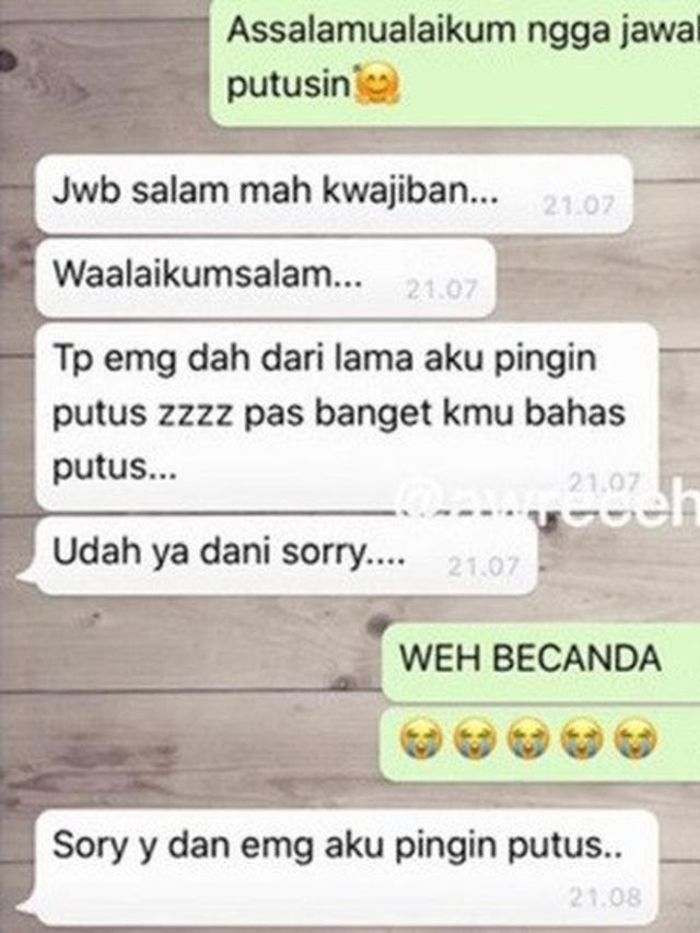 chat orang minta putus