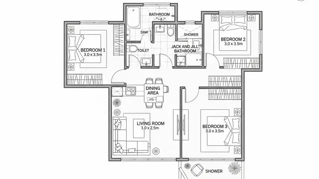 Mengintegrasikan Kamar Mandi di Dua Kamar Tidur (Jack and Jill Bathroom)