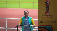 Ketua Umum PSSI, Mochamad Iriawan memberikan sambutan saat acara hitung mundur 100 hari Piala Dunia U-20 2023 yang berlangsung di Stadion Utama Gelora Bung Karno (SUGBK), Jakarta, Kamis (09/02/2023). Piala Dunia U-20 2023 akan berlangsung pada 20 Mei 2023 mendatang di Indonesia. (Bola.com/Bagaskara Lazuardi)