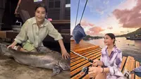 Prilly Latuconsina mancing di Banda Naira (Sumber: Instagram/prillylatuconsina96)