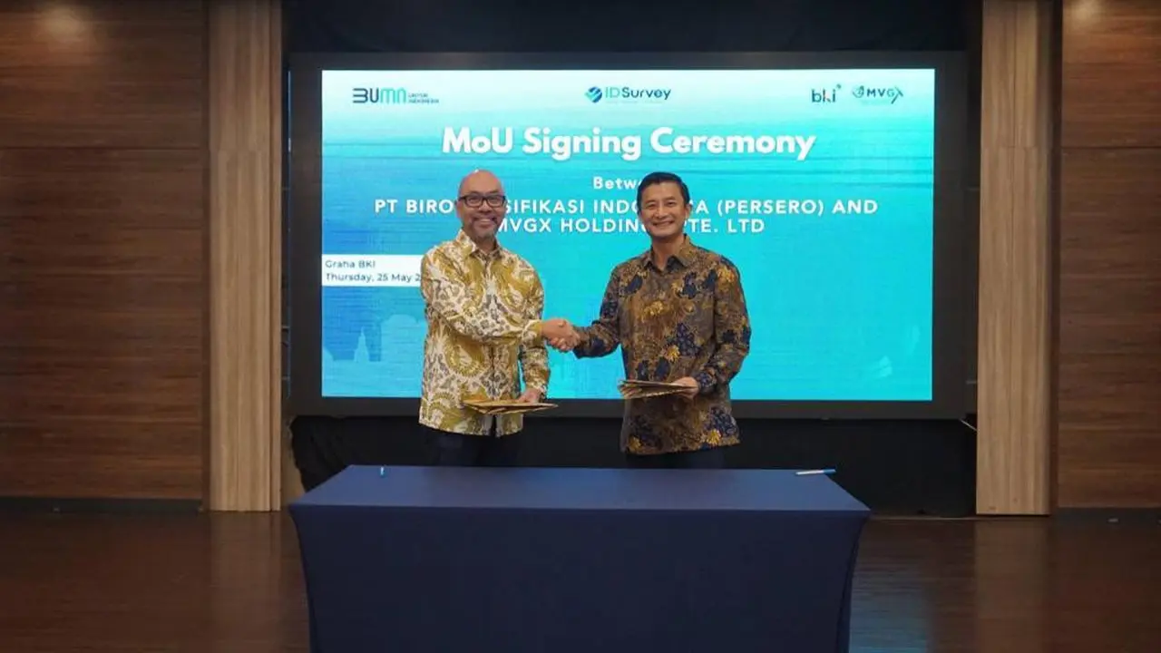 Holding BUMN Jasa Survei atau IDSurvey menggandeng Metaverse Green Exchange (MVGX) Singapura guna menggarap pengembangan ifrastruktur perdagangan karbon di Indonesia. (Dok IDSurvey)