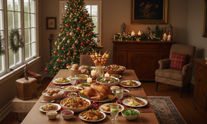 Makanan Penurun Kolesterol Saat Kalap Santap Sajian Natal (created by AI)