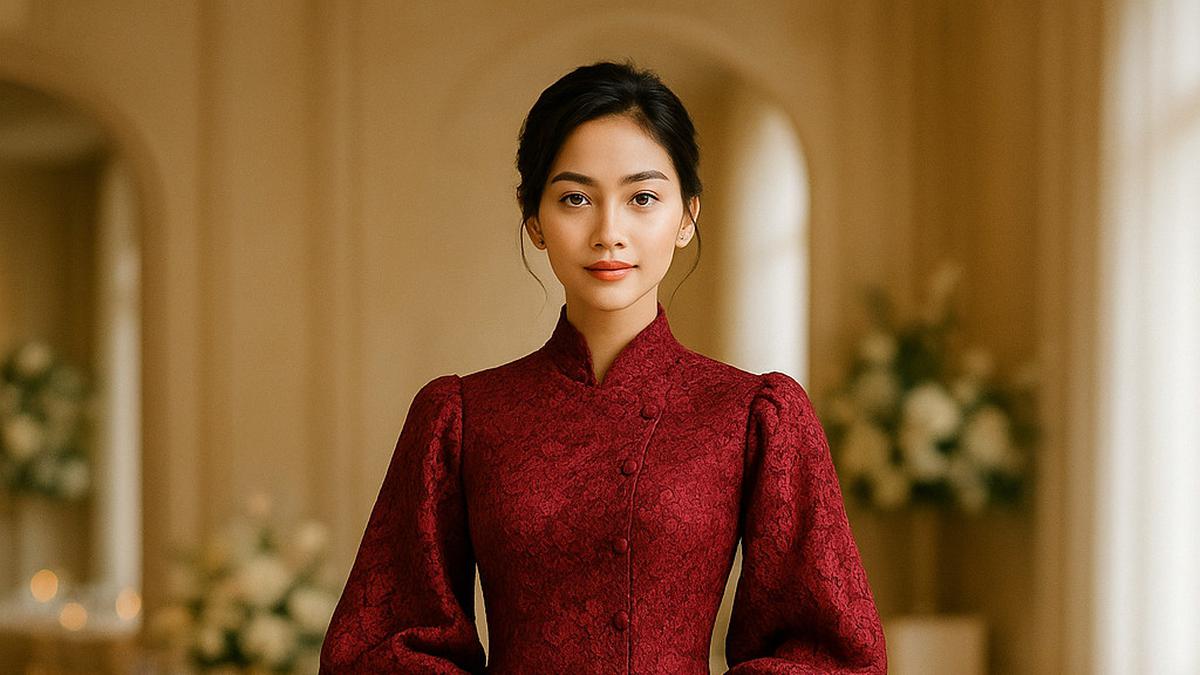 8 Model Kebaya Janggan Brokat Lengan Balon yang Kini Tren di 2025, Tampil Fresh dan Elegan