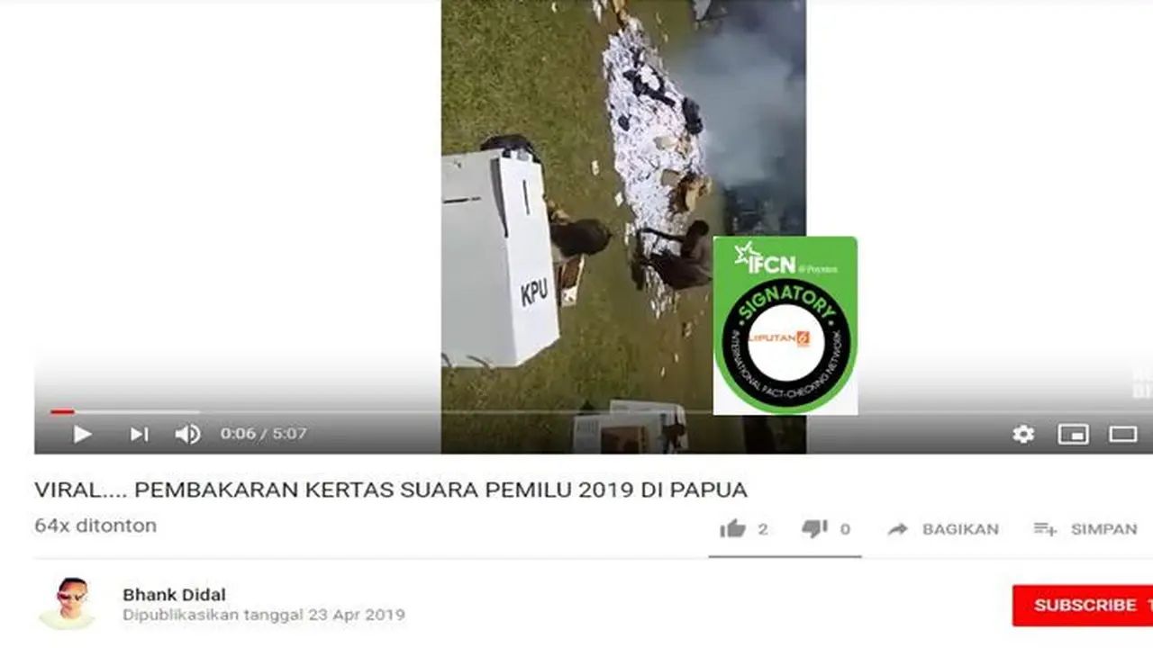 [Cek Fakta] Surat Suara Dibakar di Papua