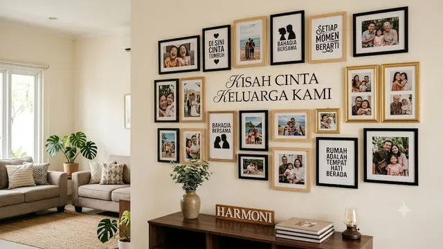 Ide Dinding Galeri Foto Keluarga/AI Generated
