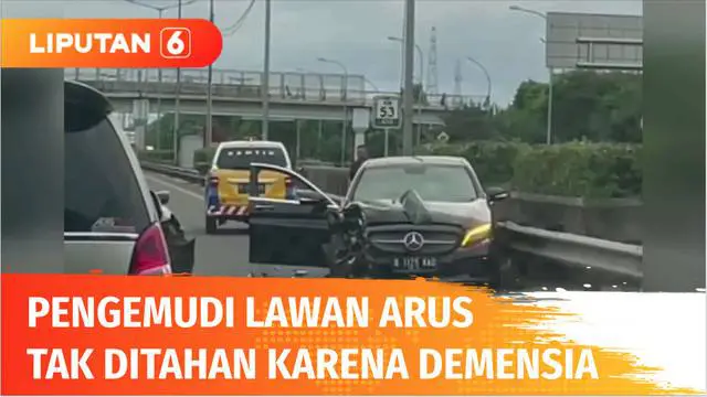 Ditlantas Polda Metro Jaya tidak menahan pengendara sedan mewah yang melawan arah di ruas tol. Ini lantaran pengemudi berinisial MSD mengidap demensia.
