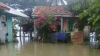 Sejumlah rumah tergenang banjir akibat hujan lebat yang mengguyur Bekasi dan sekitarnya. (Dok. BPBD Jabar)