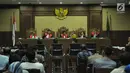Suasana sidang kasus korupsi KTP Elektronik di Pengadilan Tipikor, Jakarta Pusat, Senin (29/5). Andi Narogong akui kenal dan 2 kali bertemu mantan Ketua Fraksi sekaligus Mantan Bendum Partai Golkar, Setya Novanto. (Liputan6.com/Helmi Afandi)