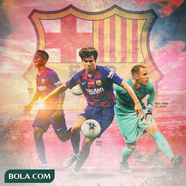 Barcelona FC - Marc-Andre ter Stegen, Ansu Fati, Riqui Puig