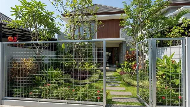 Pagar Wire Mesh dengan Rangka Besi