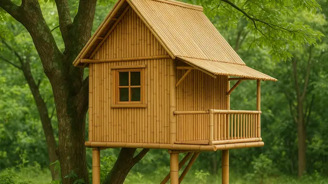 7 Model Rumah Pohon Sederhana dari Bambu, Ramah Lingkungan dan Estetik
