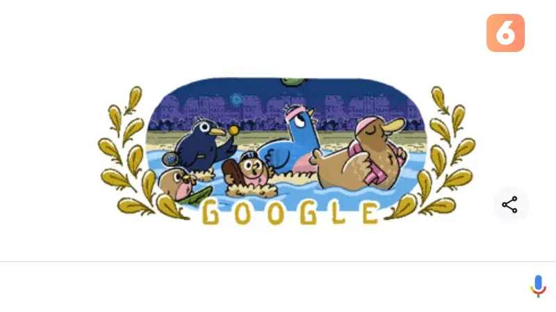 Google Doodle Olimpiade 2024 Paris.