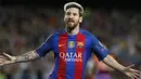 Pada Oktober lalu, Lionel Messi mencetak sebuah hat-trick yang istimewa ke gawang Manchester City pada ajang Liga Champions. Hal ini terasa istimewa karena City kini dilatih oleh mantan pelatih Messi, Pep Guardiola. (AFP/Pau Barrena)  