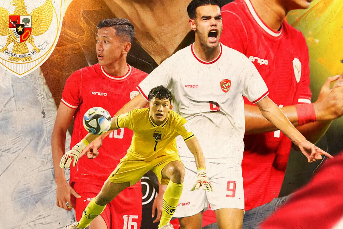 Timnas Indonesia - Ilustrasi Indra Sjafri dikelilingi pemain Timnas Indonesia U-20