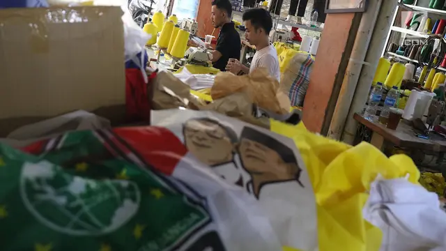 Jelang Pilpres 2019, Produksi Atribut Partai Meningkat Pesat