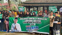 Ratusan santri dan warga Nahdlatul Ulama (NU) menyatakan dukungan kepada Radityo Egi Pratama di Pemilihan Bupati (Pilbup) 2024. (Ist).