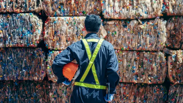 Ilustrasi daur ulang sampah plastik