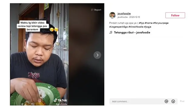 Aksi Pria Tetap Santai Review Makanan saat Tetangga Berantem Ini Bikin Tepuk Jidat