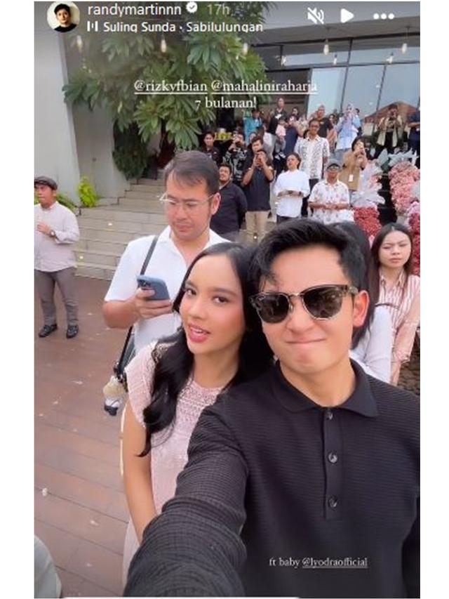 7 Potret Tamu Artis di Tasyakuran 7 Bulanan Mahalini, Lyodra Gandeng Randy Martin