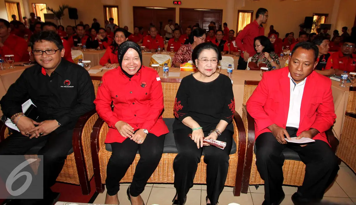 Suasana pembukaan acara Sekolah partai calon kepala daerah angkatan kedua yang berlangsung 21-24 Juli 2015 di Wisma Kinasih, Jawa Barat, Selasa (21/7/2015). Acara tersebut diikuti 136 peserta (Liputan6.com/Helmi Afandi)