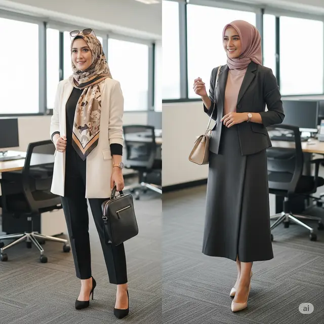 6 Inspirasi Outfit Ibu Pejabat Sederhana untuk Tampil Elegan dan Berwibawa