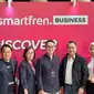 Konferensi pers Smartfren Business untuk mendukung transformasi digital pelaku UMKM. (Liputan6.com/Agustinus M. Damar)