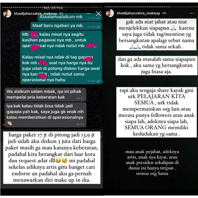 Unggahan Adik Via Vallen Diserbu Usai Isu Minta Endorse MUA Wedding. (instagram.com/lambe_turah)