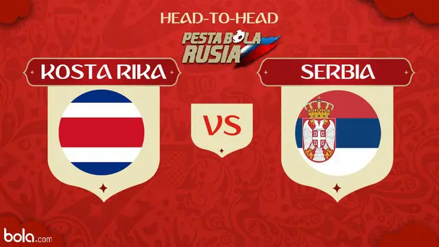 VIDEO: Kosta Rika Vs Serbia, Perbandingan Statistik Kedua Tim