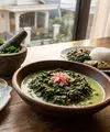 Resep Daun Ubi Tumbuk Khas Medan (AI Generated)