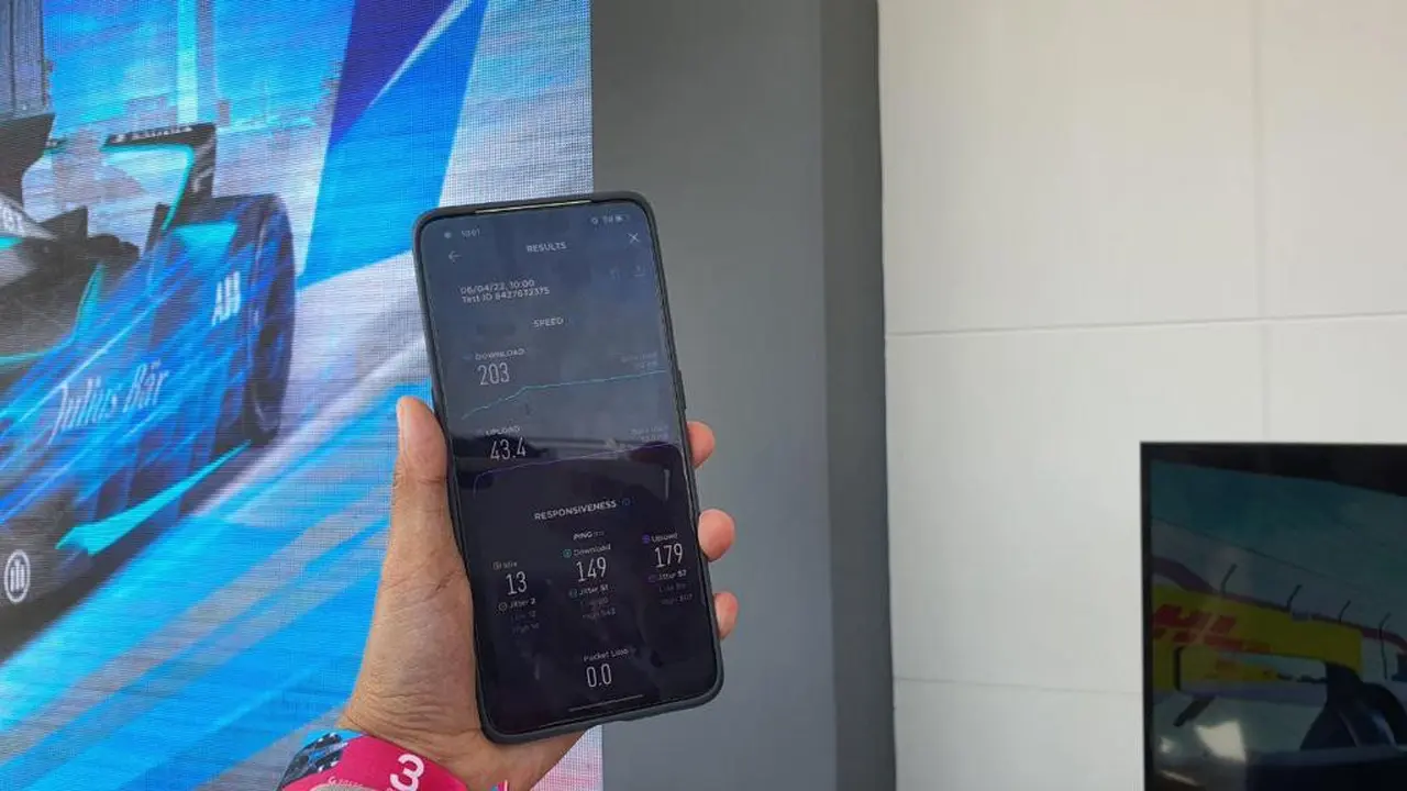 Menjajal Kecepatan 5G Indosat Ooredoo Hutchison di Sirkuit Formula E Jakarta 2022