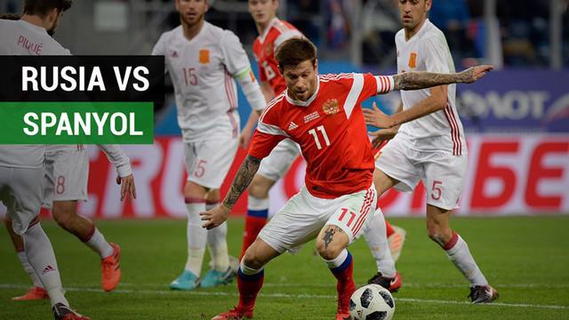 Berita video highlights laga persahabatan Rusia melawan Spanyol dengan skor 3-3 di St. Petersburg, Selasa (14/11/2017).