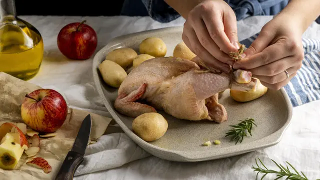 Resep Herb Roasted Chicken dengan Sayuran Ala Resto