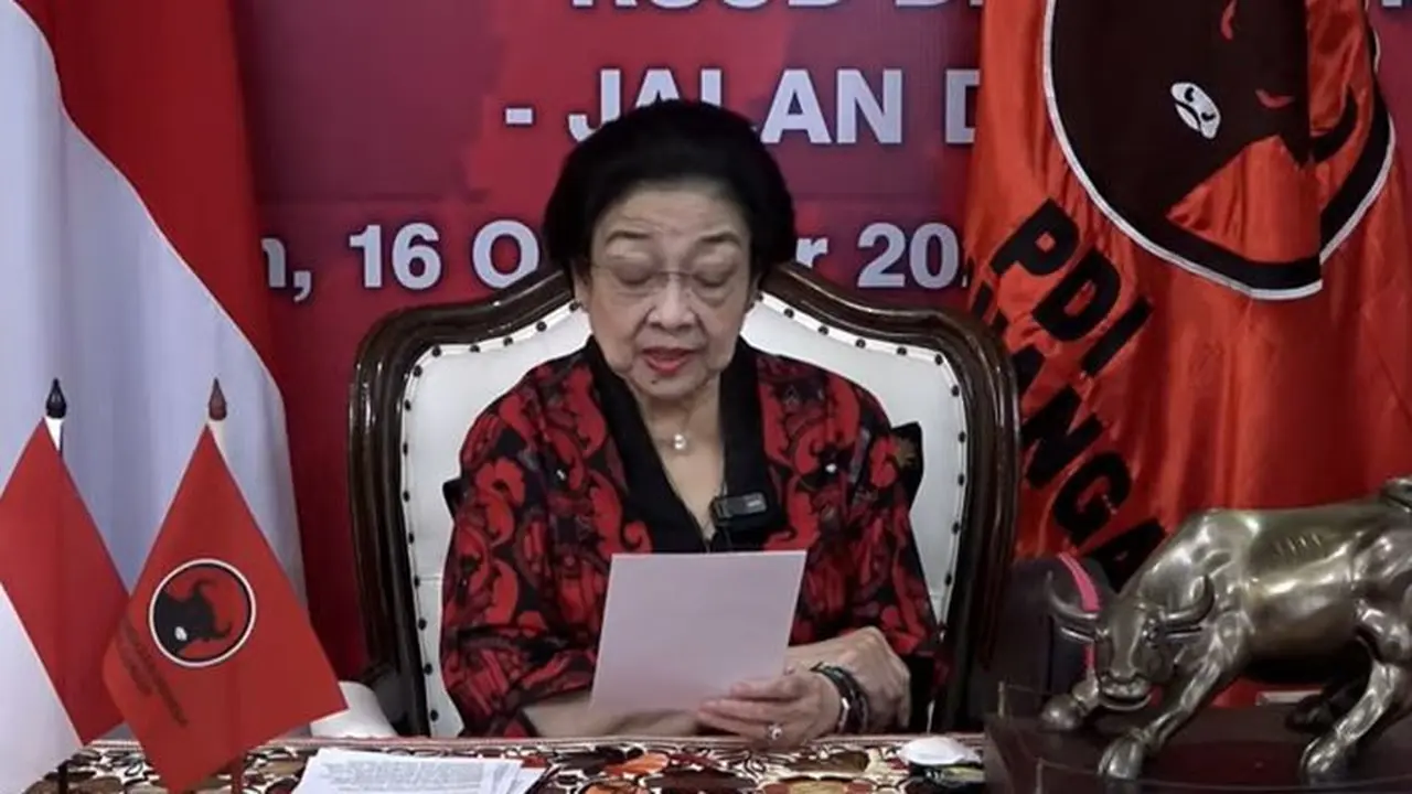 Ketua Umum PDIP Megawati Sukarnoputri saat menghadiri peresmian RSUD Sukarno di Brebes.