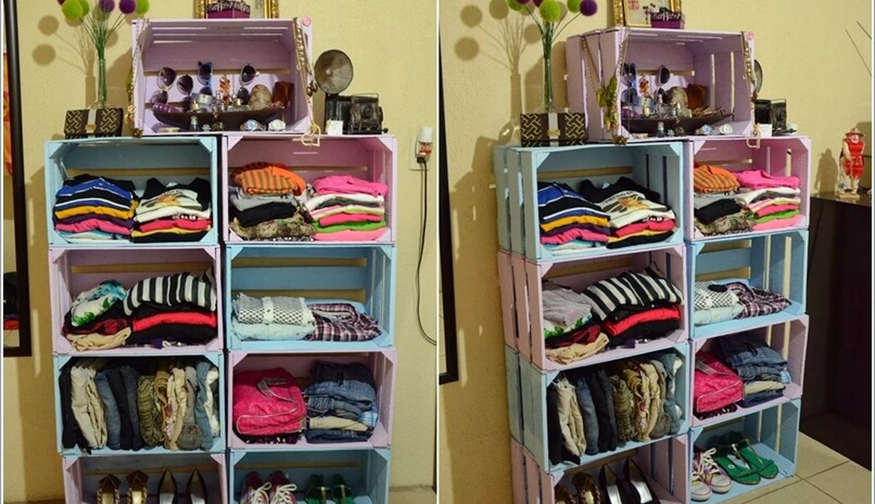 7 Ide Lemari DIY Cocok Untuk Kamar Sempit Anak Kos - Fashion Fimela.com