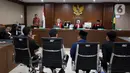 Dengan demikian, persidangan akan dilanjutkan untuk membahas pokok perkara. Tampak dalam foto, Delpedro Marhaen bersama rekan-rekannya saat mengikuti sidang lanjutan dugaan penghasutan kerusuhan pada Agustus 2025 di Pengadilan Negeri Jakarta Pusat, Kamis (8/1/2026). (Liputan6.com/Helmi Fithriansyah)