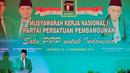 Ketua Umum PPP, Djan Faridz yang terpilih di Muktamar Jakarta saat membuka Mukernas I, Rabu (10/12/2014). (Liputan6.com/Johan Tallo)