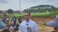 Calon Presiden (Capres) nomor urut 1, Anies Baswedan melanjutkan kampanyenya dengan berkunjung ke Batam, Kepulauan Riau pada Jumat (19/1/2024). (Merdeka.com/Nur Habibie)